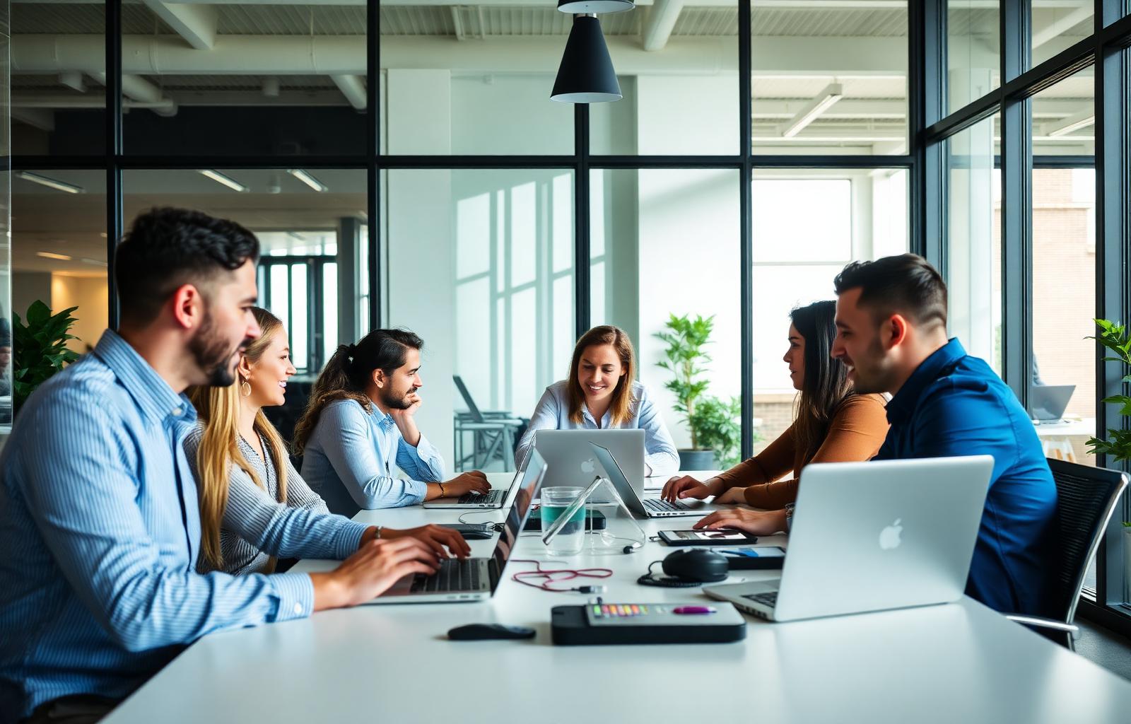 Codyuba Contact team collaborating in a modern office